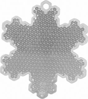 Reflector snowflake 58x66mm clear