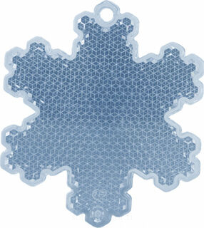 Reflector snowflake 58x66mm blue